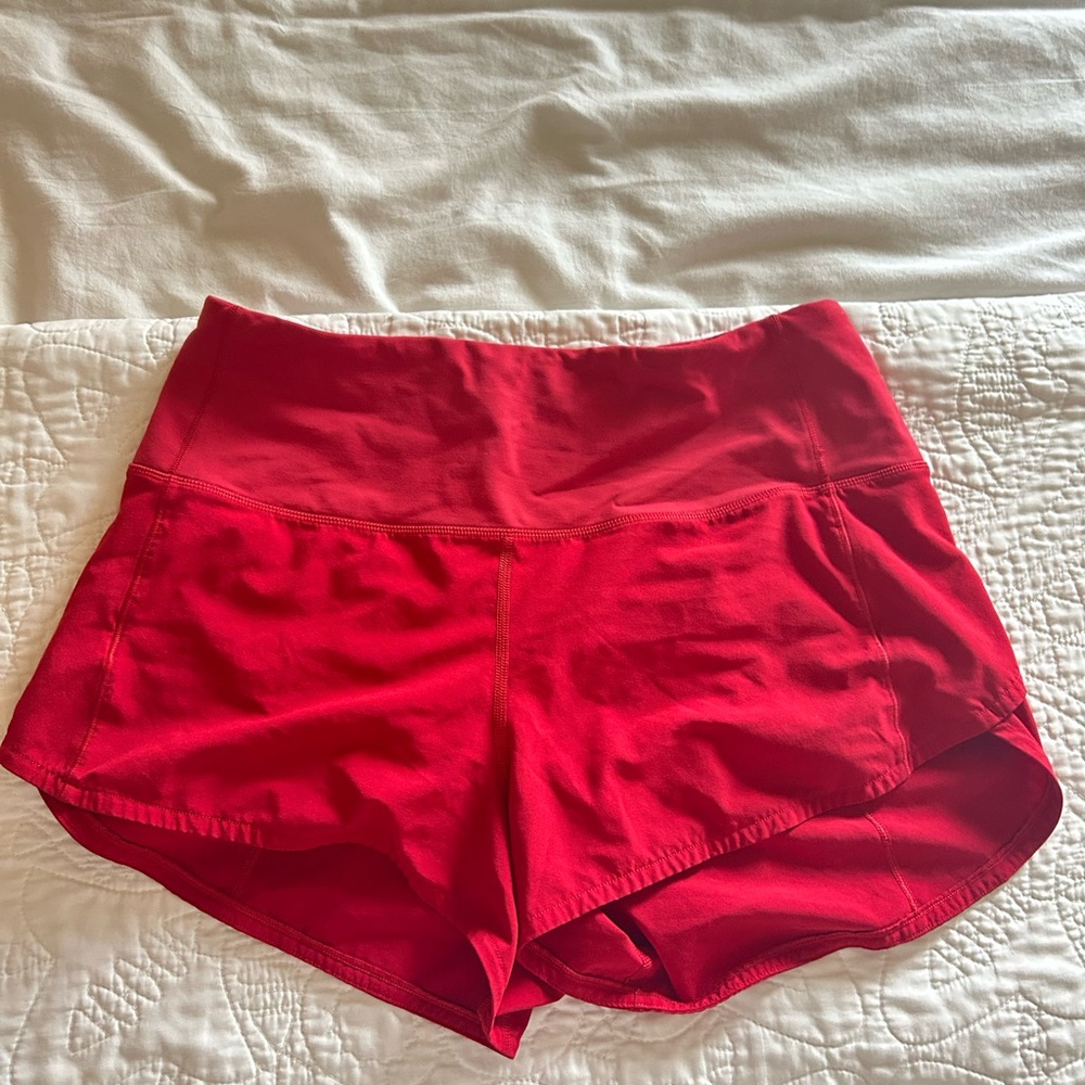 Lululemon Red size 6 high rise speed ups